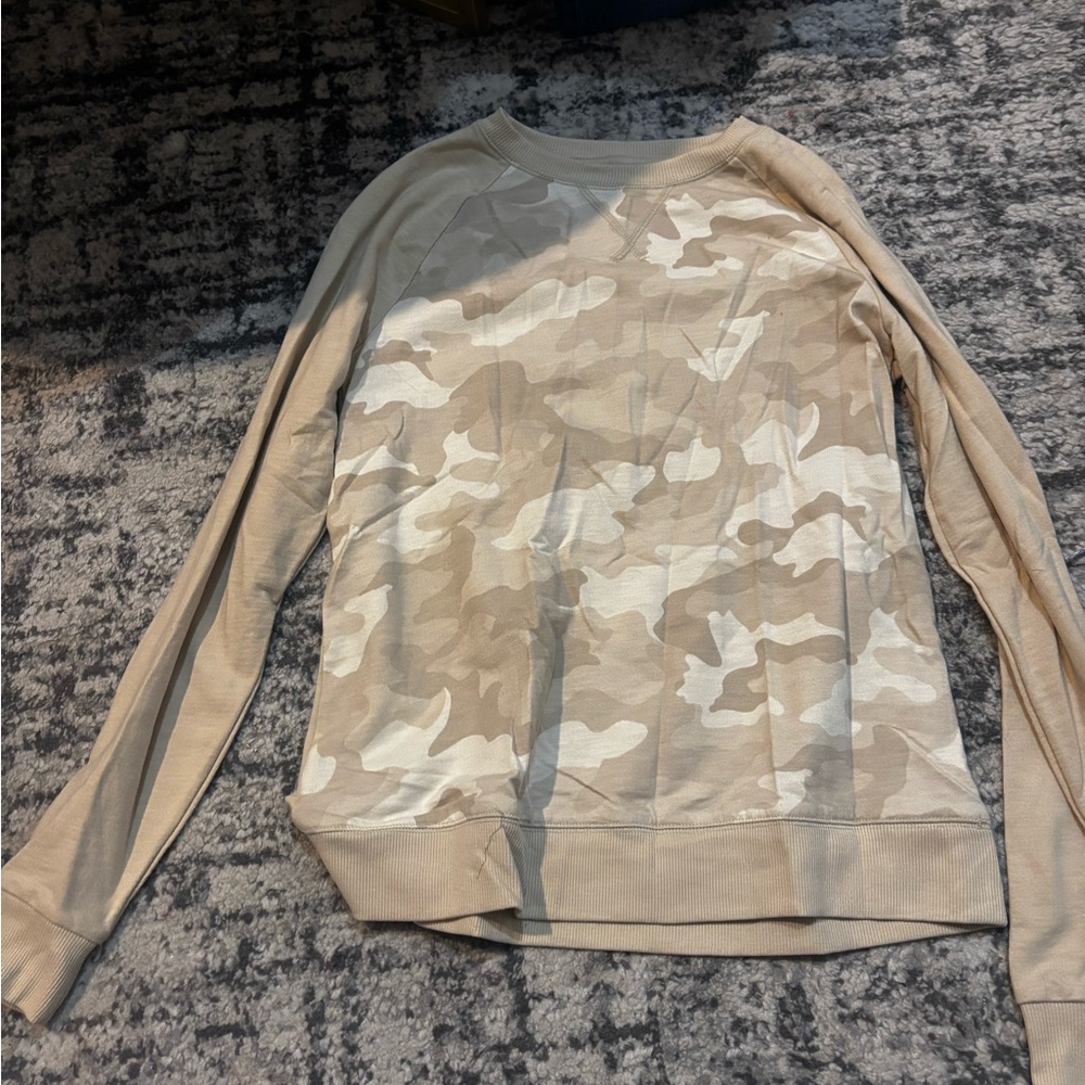 Beige Camouflage Sweatshirt